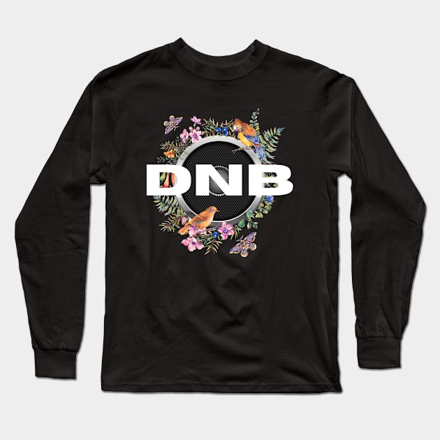 DNB - Bass Birds Long Sleeve T-Shirt by DISCOTHREADZ 